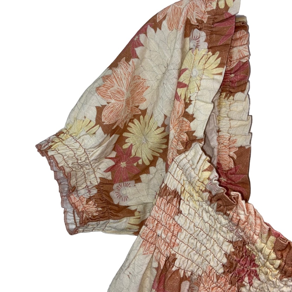 Faherty Women's Floral Mini Dress - Cream and Pink - Picture 5 of 11